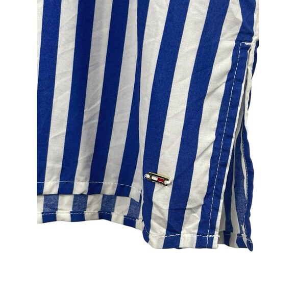 Tommy Hilfiger Women’s XXL Blue White Vertical Stripe Button Front Blouse Top - Picture 5 of 14